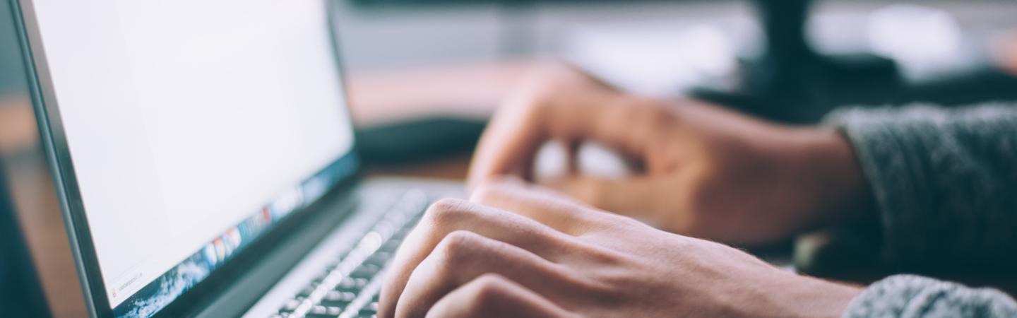 Man using laptop